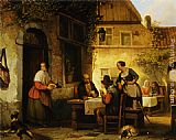 Adrien Ferdinand De Braekeleer Canvas Paintings - The Card Game